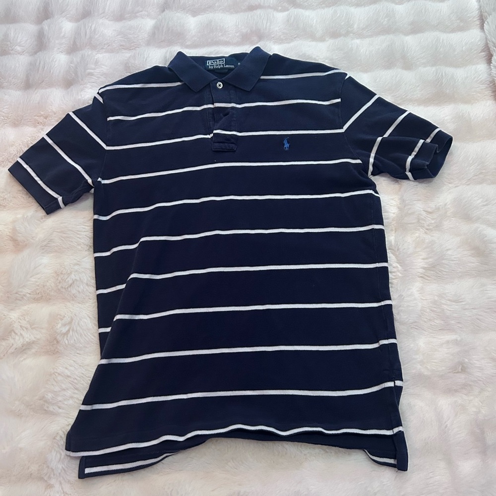 Polo by Ralph Lauren Men's Navy Striped Shirt